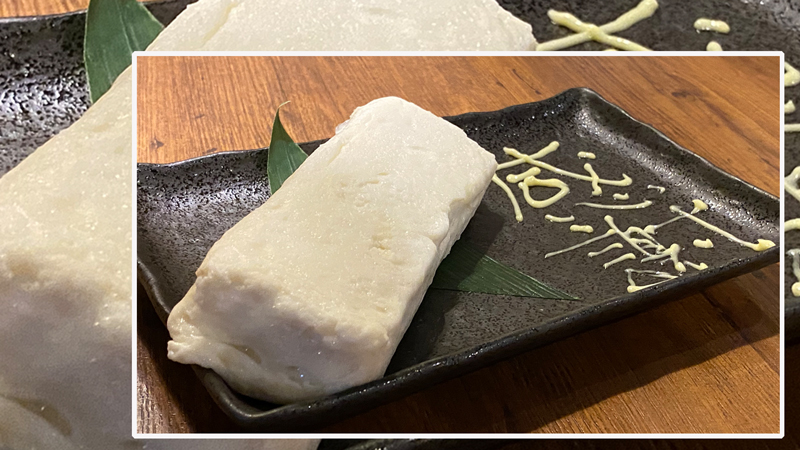 黄身が白い卵の白い出し巻き卵子焼。ニワトリのエサを国産米だけにすると黄身が白くなる。女子駅前ガイドEagleTVイーグルテレビ和光市駅