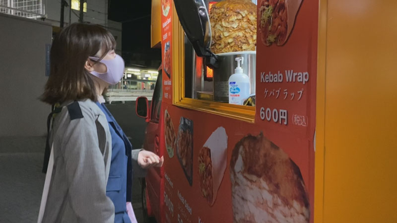 女子駅前ガイドイーグルテレビONE DISH メニュー名ゲバブサンドKebab Sand